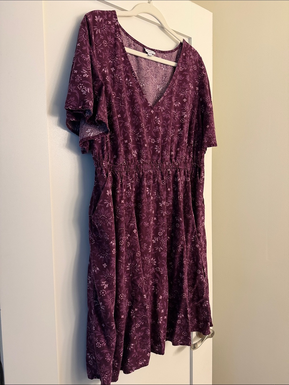 Torrid Women's Floral V-Neck Purple Dress